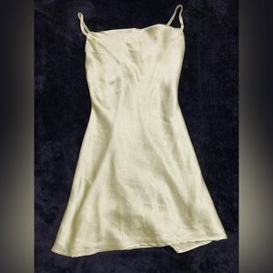 Hollister satin light green dress